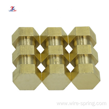 no burr brass head hex flat nut